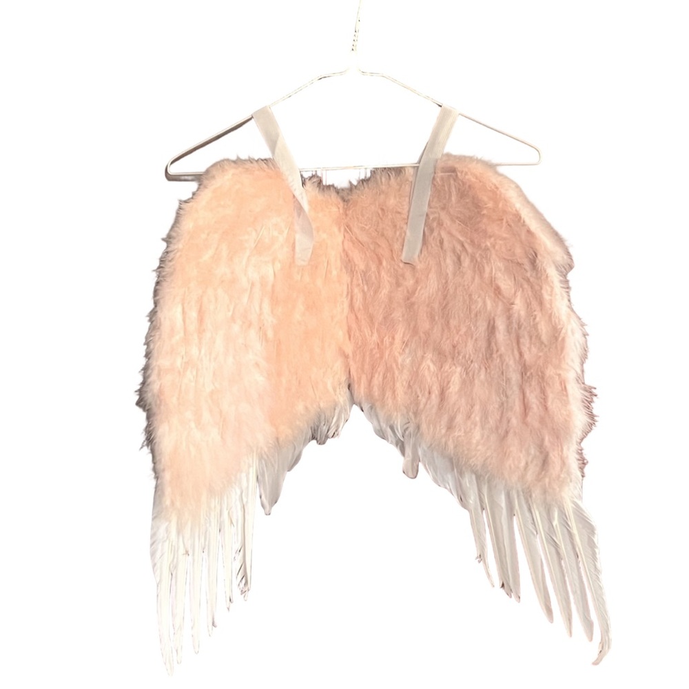 Pink Feather Angel Wings